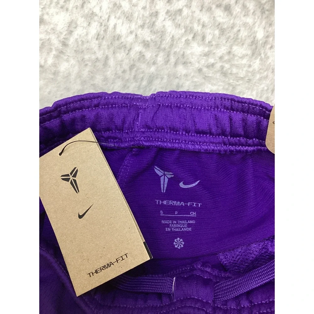 Nike Kobe Bryant Kids Purple Therma-FIT Basketball Pants Mamba Logo‎ Small